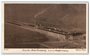 c1920's Lincoln Motor Company Division Of Ford Motor Company Detroit MI Postcard