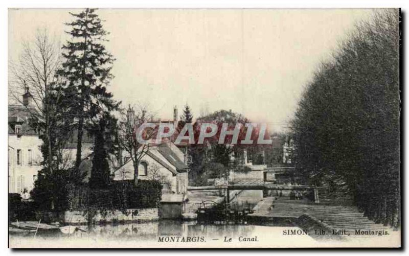 Old Postcard Montargis Canal