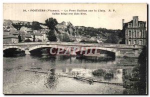 Old Postcard Poitiers Guillon Bridge On the Clain