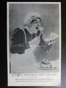 Maid A LITTLE WAY THAT NEW GIRL HAS..... c1905 James Bamforth Comic Postcard