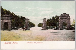 Buenos Aires Portones de Palermo Lithograph Postcard Argentina H76