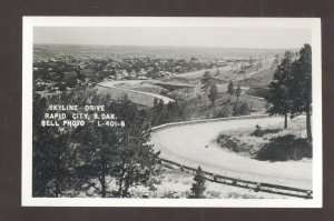 RPPC RAPID CITY SOUTH DAKOTA SD SKYLINE DRIVE BELL REAL PHOTO POSTCARD SD