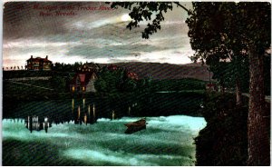 Reno, Nevada - Moonlight across the Truckee River - in 1912