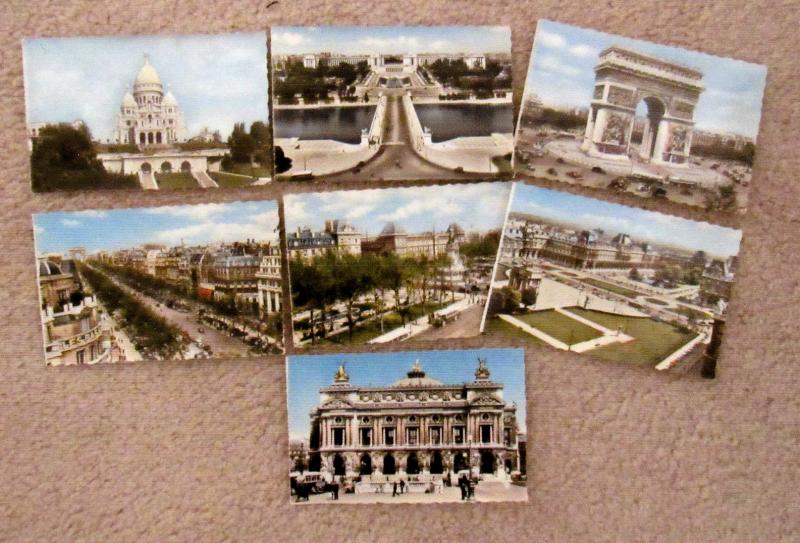 PARIS Postcards Lot 7 Buildings, Landmarks, Street Scenes, Louvre, Palace