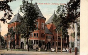 Central School Chatham Ontario Canada 1910 postcard