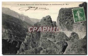 Postcard Old National Road in the Gorge Guillaumes A M