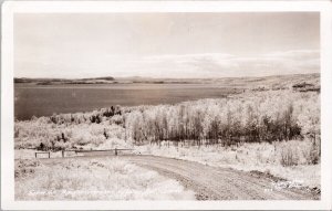 Nipigon Schreiber Highway Ontario Selim Hill Camera Shop RPPC Postcard H24