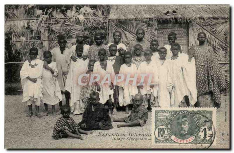 Postcard Old Village International Exposition Senegalese Senegal