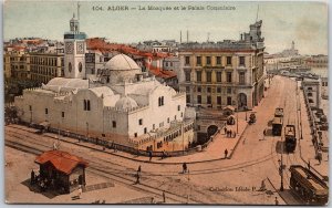 Alger - La Mosquee Et Le Palais Consulaire Algiers Algeria Postcard