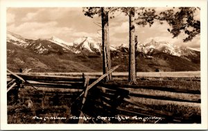 Vtg Mission Range Rocky Mountains Missoula Montana MT RPPC Real Photo Postcard