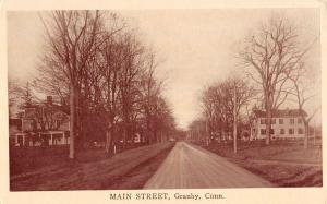 Granby Connecticut Main Street Scene Residential Antique Postcard K29580