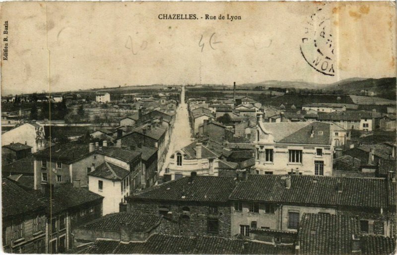 CPA Chazelles-sur-Lyon - Chazelles - Rue de Lyon FRANCE (916113)