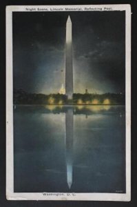 Night Scene Lincoln Memorial Washington DC 1936 B.S. Reynolds Co 