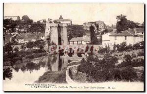 Parthenay Old Postcard The valley of thouet and Tower Saint Jacques