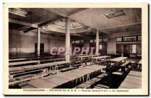 Villeurbanne Old Postcard Platoon Barracks EOR Jeanne d & # 39arc restaurant