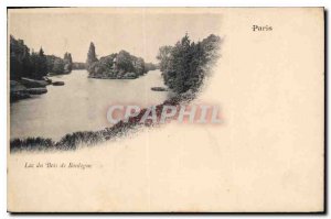 Postcard Old Paris Lake Bois de Boulogne