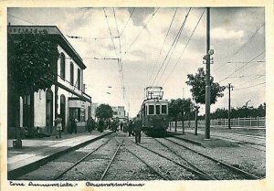 VINTAGE POSTCARD: NAPLES - ANNOUNCED TOWER: TRAM-