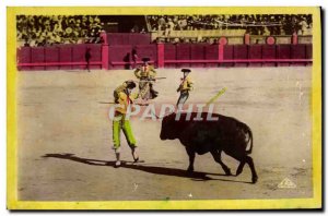 Old Postcard Bullfight Bullfight A pair of banderillas quarter circle