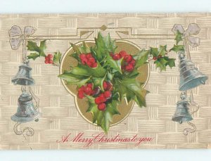 Divided-Back christmas HOLLY & SILVER BELLS o3893