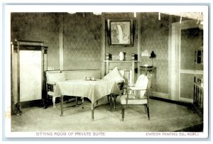 c1940's Sitting Room of Private Suite Nara Hotel Nara Japan Vintage Postcard