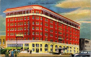 Linen Postcard The O'Henry Hotel in Greensboro, North Carolina~135654