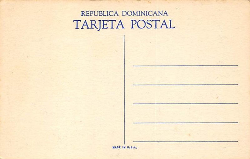 Dominican Republic, Republica Dominicana, Post card Old Vintage Antique Postc...