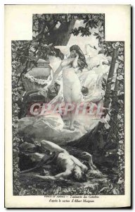 Old Postcard Venus and Adonis tapestry of Gobelins After cardboard Albert Mai...