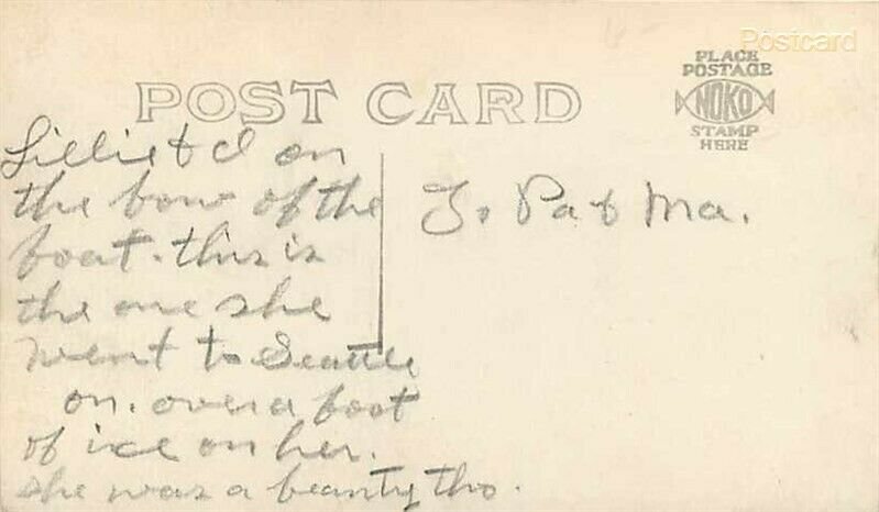 Steamship S.S. Northwestern, Juneau, Alaska, RPPC