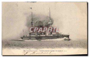 Old Postcard Boat War Admiral Le Saint Louis Vaisseua