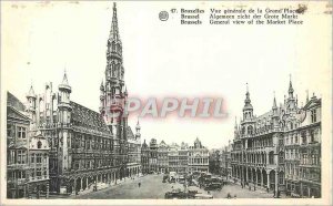 Old Postcard Brussels Generale view of the Grand