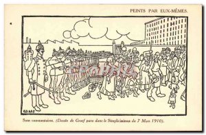 Old Postcard Army Painted by them same