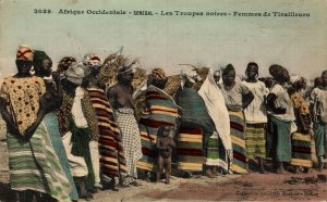 West Africa Senegal The Black Troops Female Riflemen Vintage Postcard 08.56