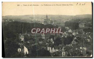 Old Postcard Tours Flight D Bird La Prefecture and New City Hotel