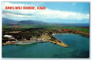 c1960's Aerial View Of Nawiliwili Harbor Scene Kauai Hawaii HI Unposted Postcard