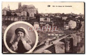 Old Postcard A kiss Limousin