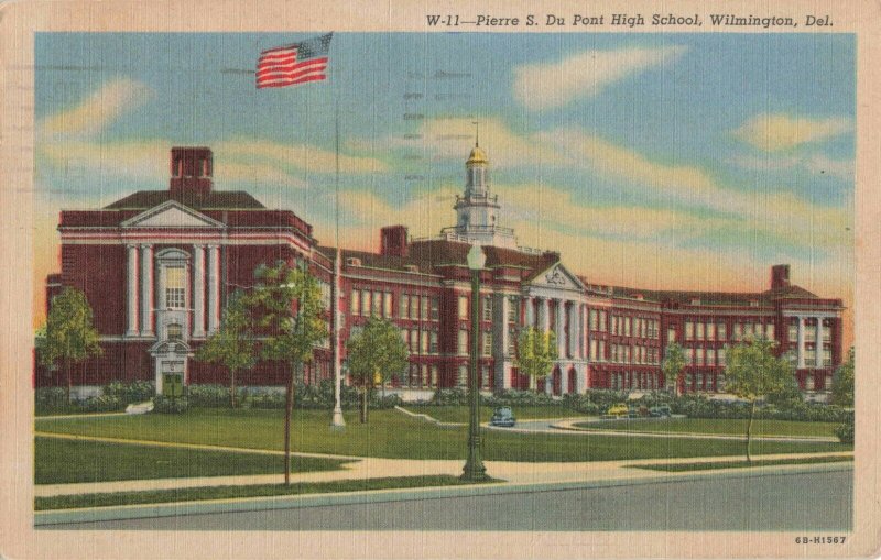 Postcard Pierre S Du Pont High School Wilmington Delaware 