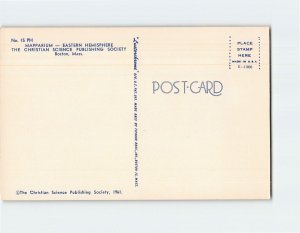 Postcard Mapparium Eastern Hemisphere Boston Massachusetts USA