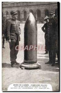 Old Postcard Militaria Paris Musee de l & # 420 39armee shells falling around...