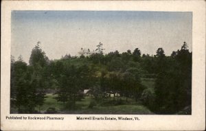 Windsor Vermont Maxwell Evarts Estate # 1 c1900-20s Vintage Postcard