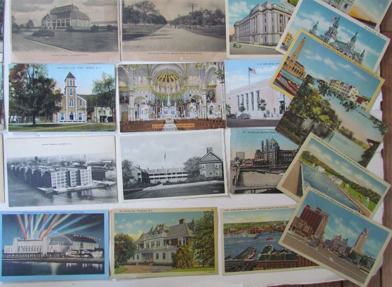 NEW JERSEY lot of 50 NJ ANTIQUE POSTCARDS