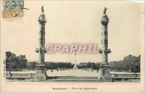 Postcard Old Bordeaux Place des Quinconces