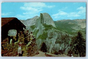 c1955 Yosemite National Park California CA Postcard Lookout Glacier Point Posted