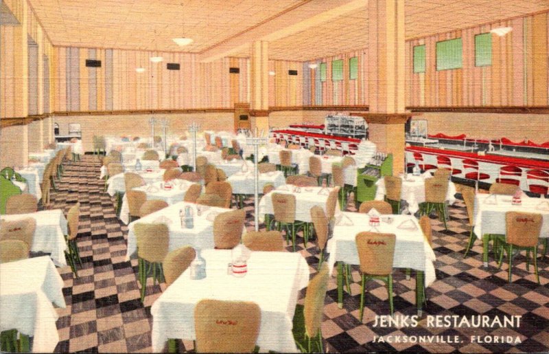 Florida Jacksonville Jenks Restaurant Interior Curteich