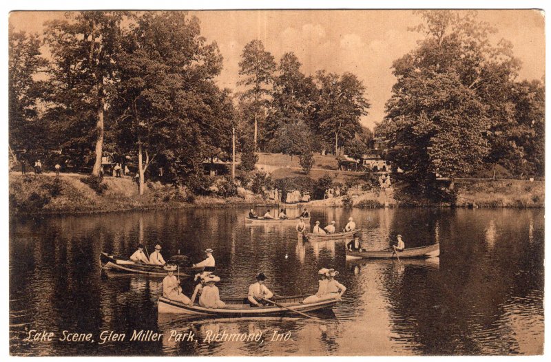 Richmond, Ind, Lake Scene, Glen Miller Park