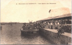 Djibouti Les Quais Des Douanes Vintage Postcard 02.76 