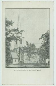 GRACE CHURCH SUTTON QUEBEC QC VINTAGE POSTCARD