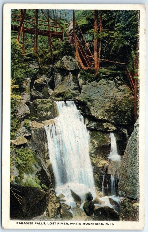 Postcard - Paradise Falls, Lost River, White Mountains - New Hampshire