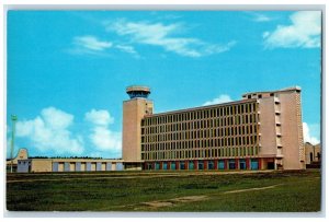 c1960's Traffic Control Equipment New Control Tower Singapore Airport Postcard