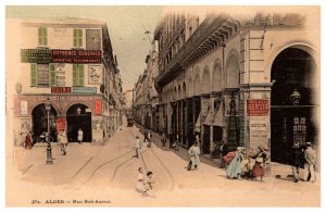 Alger , Rue Bab-Azoun, Buildings with Signs