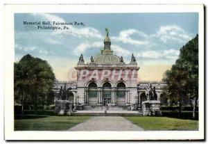 Postcard Old Memorial Hall, Fairmount Park Philadelphia Pa View of East River...
